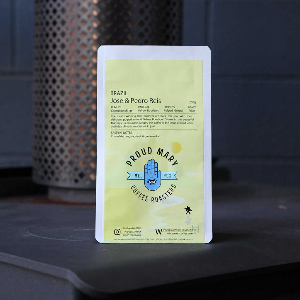 Brazil | Jose & Pedro Reis | Yellow Bourbon | Pulped Natural | Filter | 250g - Proud Mary Coffee Melbourne