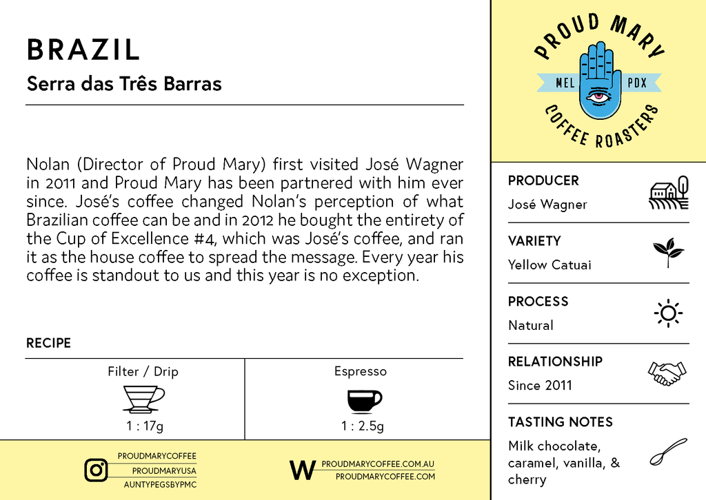 Brazil | Serra das Três Barras  | Yellow Catuai | Natural | Espresso | 250g