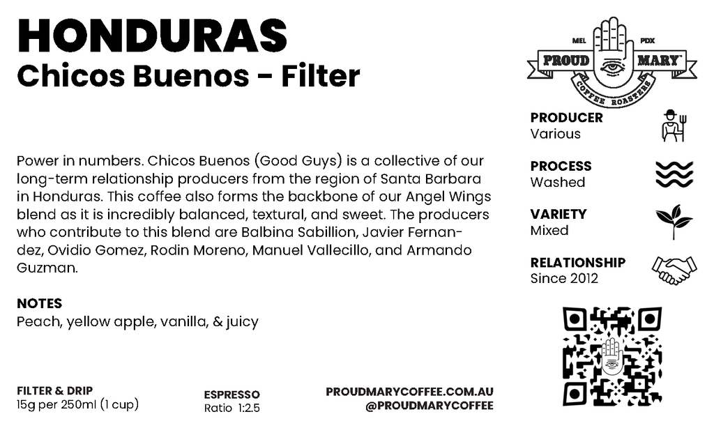 Honduras | Chicos Buenos | Mixed | Washed | Filter | 250g