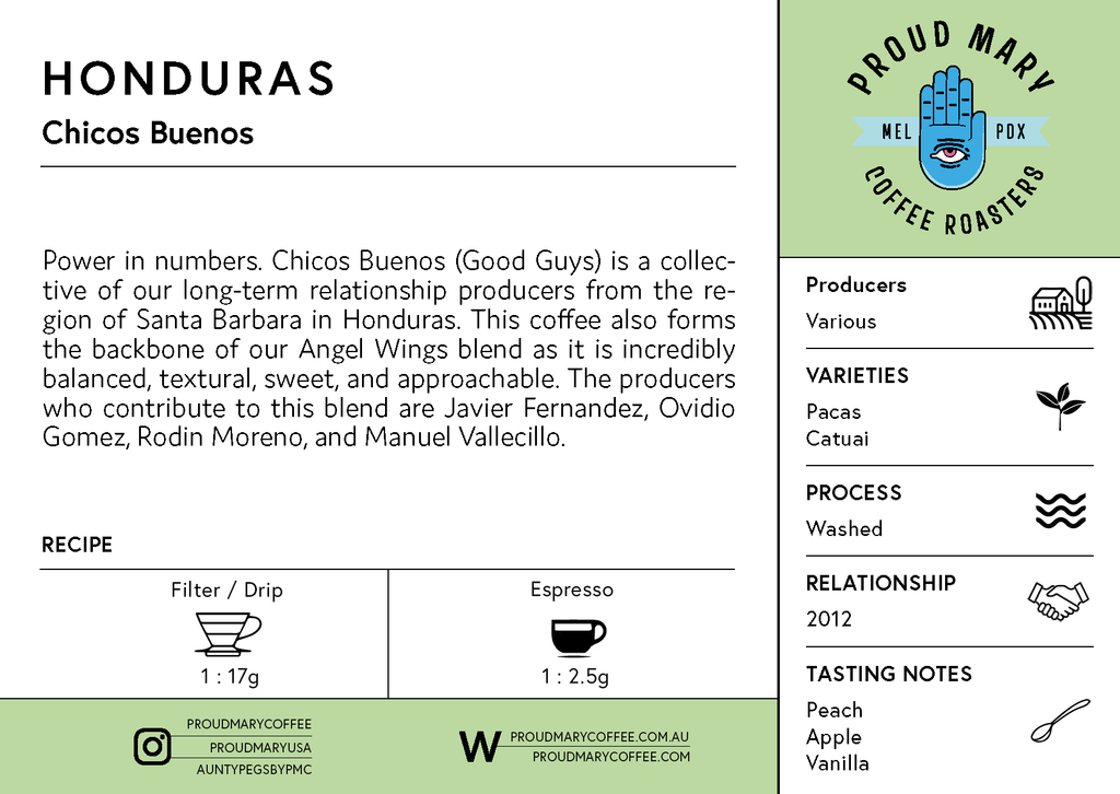 Honduras | Chicos Buenos | Pacas & Catuai | Washed | Espresso | 250g