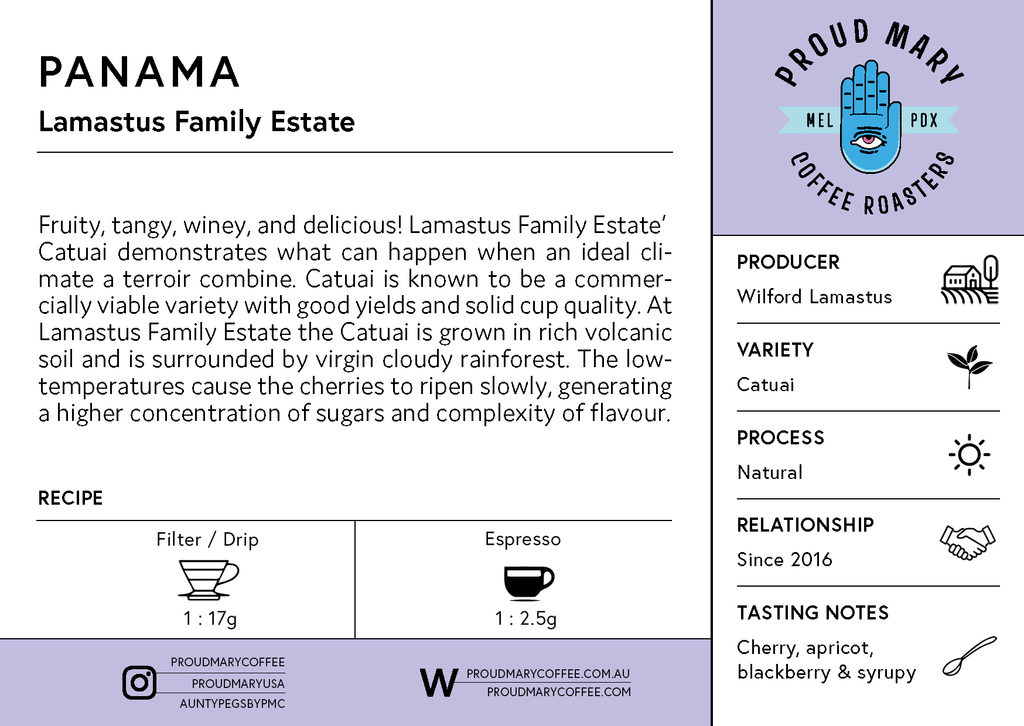 Panama | Lamastus Family Estates  | Catuai | Anaerobic Natural | Filter | 200g