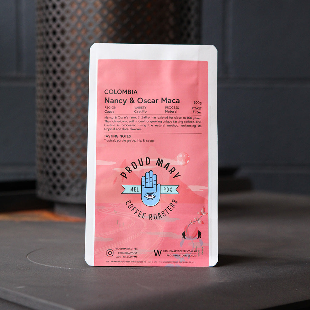 Colombia | Nancy & Oscar Maca | Castillo | Natural | Filter | 200g - Proud Mary Coffee Melbourne
